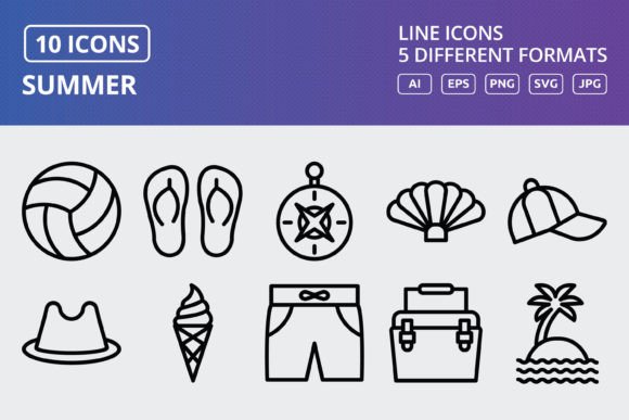 Download Vector Summer Icon Set - Summer icon set Collection