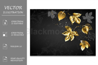 Download Background with Gold Leaves - Premium Resources