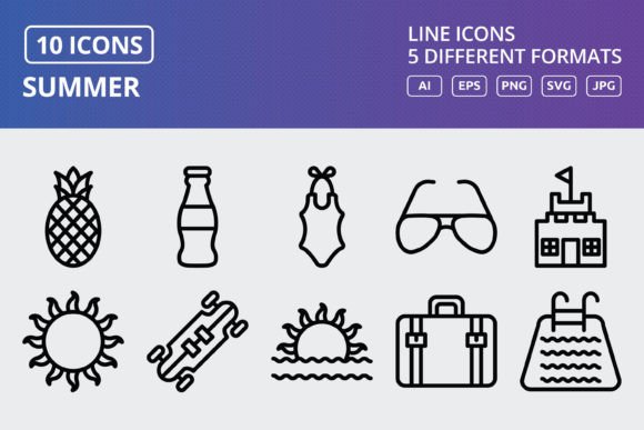 Download Vector Summer Icon Set - Summer icon set Collection