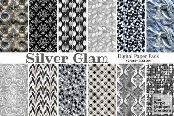 Download Silver Glam Luxury Glitter Art Deco Foil - Premium Resources