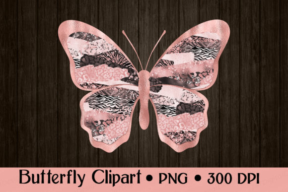 Download Butterfly PNG Digital Leopard Rose Gold - Premium Resources